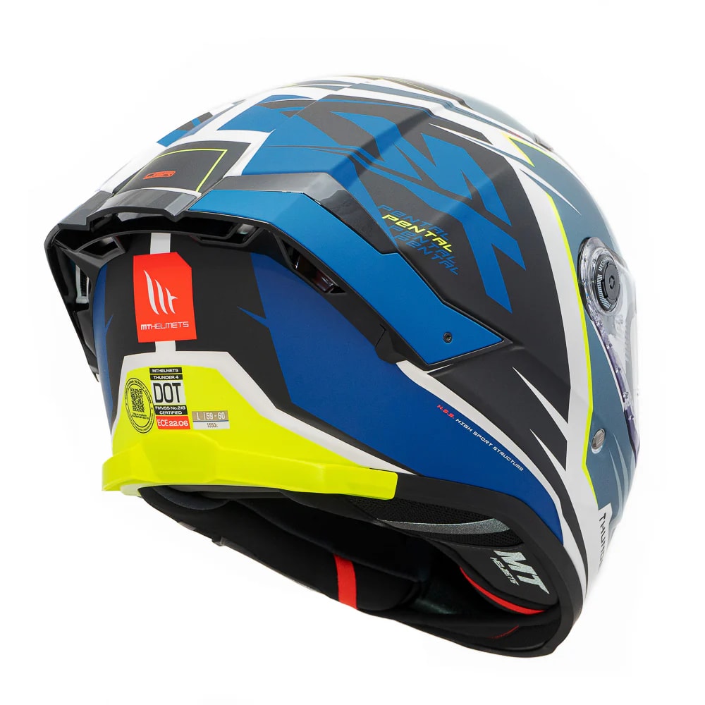 CASCO MT FF118SV THUNDER 4 SV PENTAL A7 AZUL MATE + PINLOCK DE REGALO4