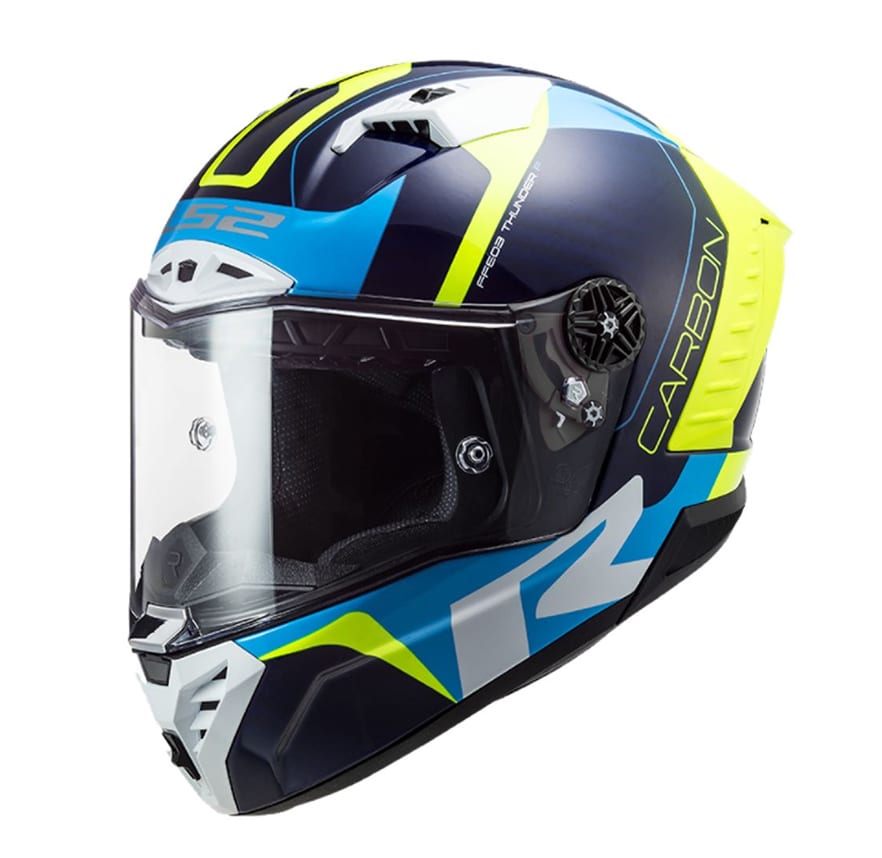 CASCO LS2 FF 805 THUNDER RACING1 AZUL AMARILLO1