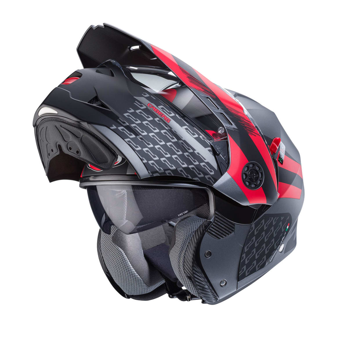 CASCO CABERG TOURMAX X SARABE MATT GUN METAL BLACK RED3