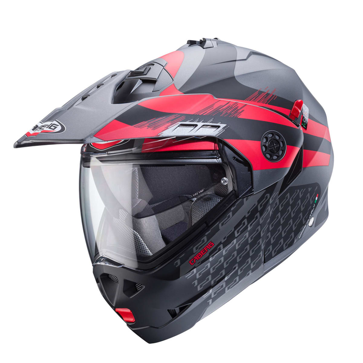 CASCO CABERG TOURMAX X SARABE MATT GUN METAL BLACK RED1