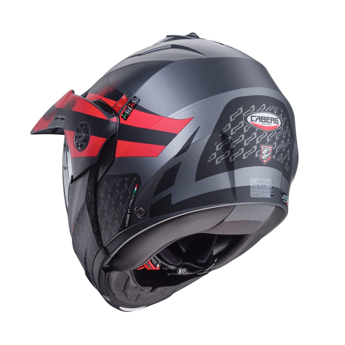CASCO CABERG TOURMAX X SARABE MATT GUN METAL BLACK RED4
