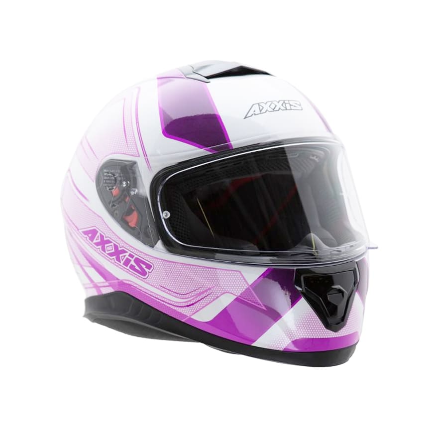 CASCO AXXIS THUNDER TRACE BLANCO/PURPURA2