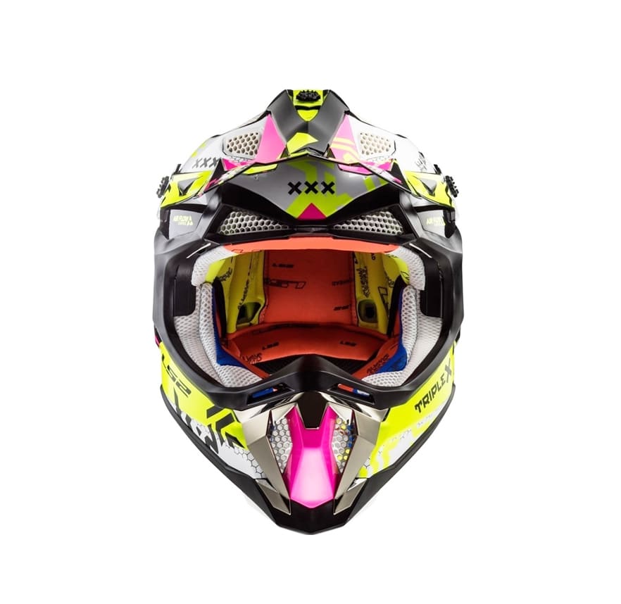 CASCO LS2 MX 470 SUBVERTER TRIPLEX NEG/ROSA/AMARILLO2