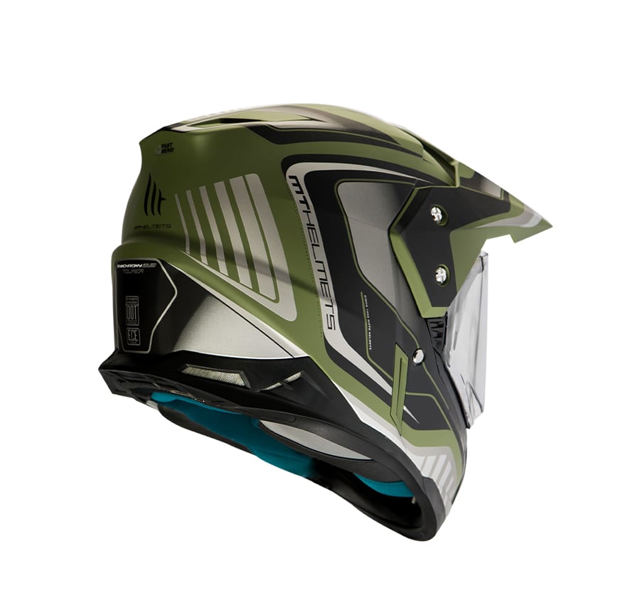 Casco MT HELMETS SYNCHRONY DUO SPORT (VERDE MILITAR-AZUL/BLANCO