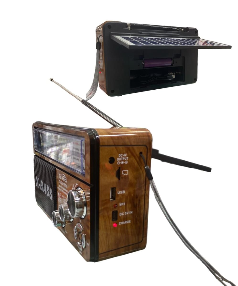 RADIO X-BASS SOLAR A PILA RECARGABLE PANEL ABATIBLE 16046522
