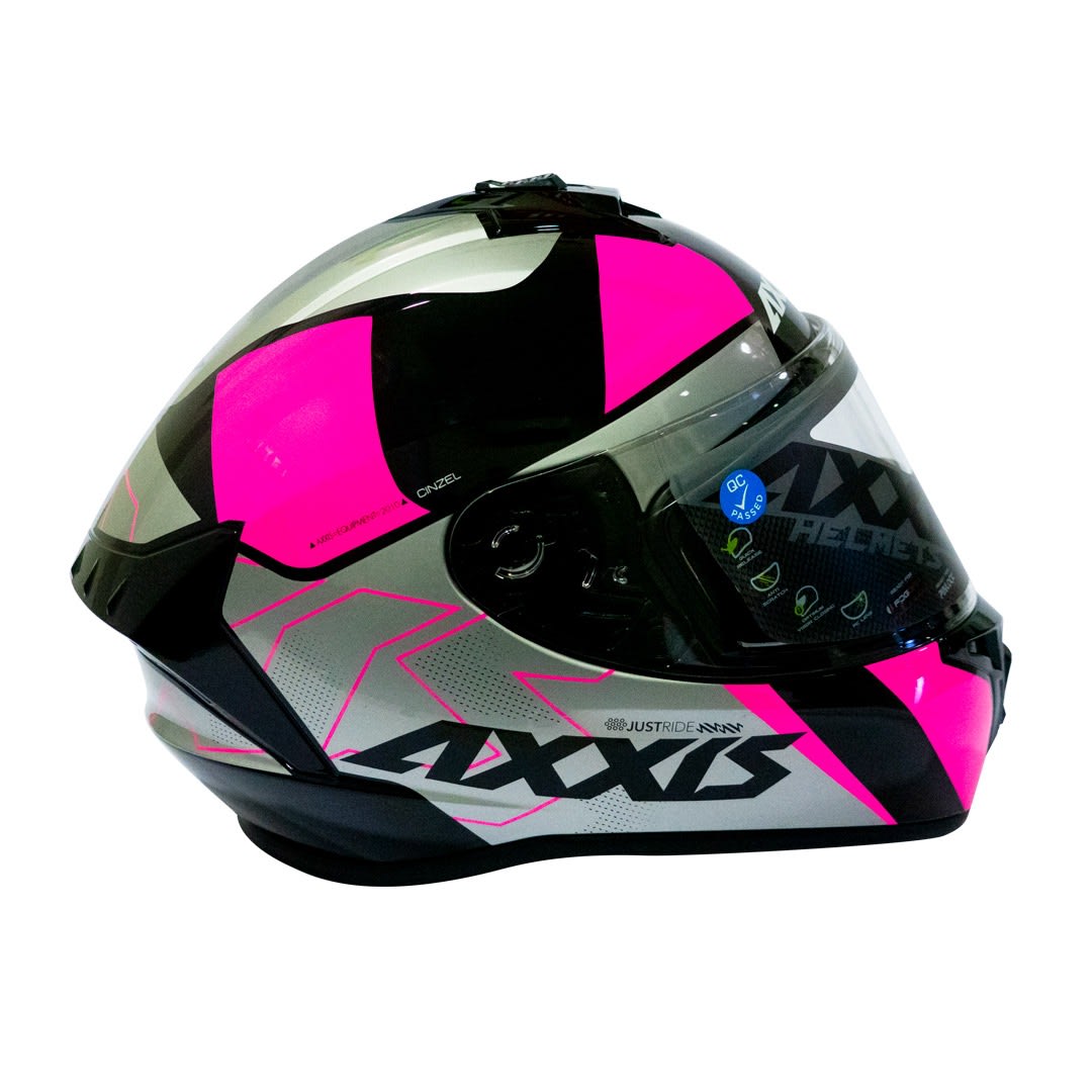 CASCO AXXIS DRAKEN CINZEL A8 ROSA/FLUOR BRILLO2
