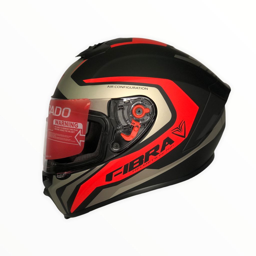 CASCO FIBRA GIGA FALCON NEGRO/ROJO OPACO1