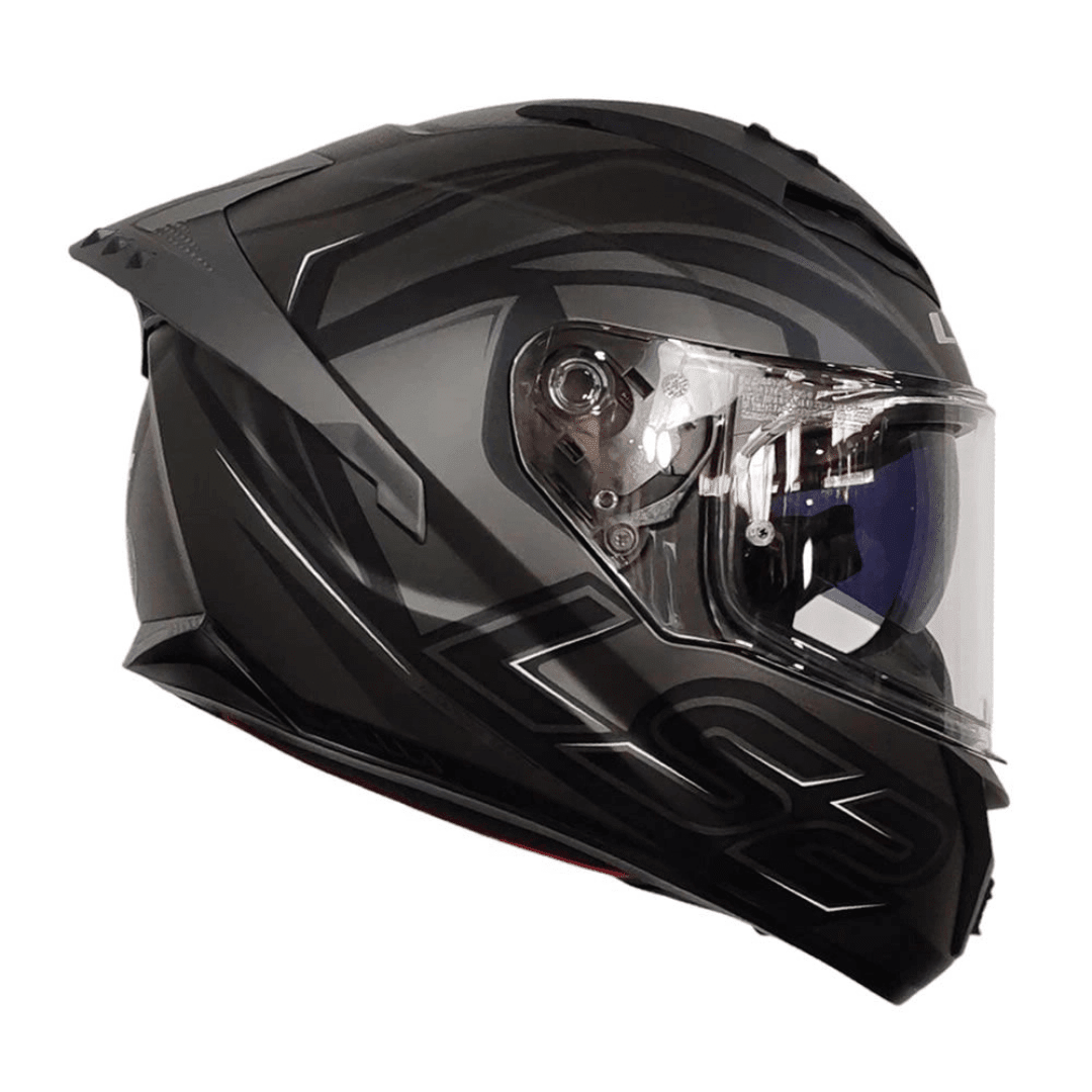 CASCO LS2 FF806 FUSION STINGULAR NEGRO GRIS MATE6