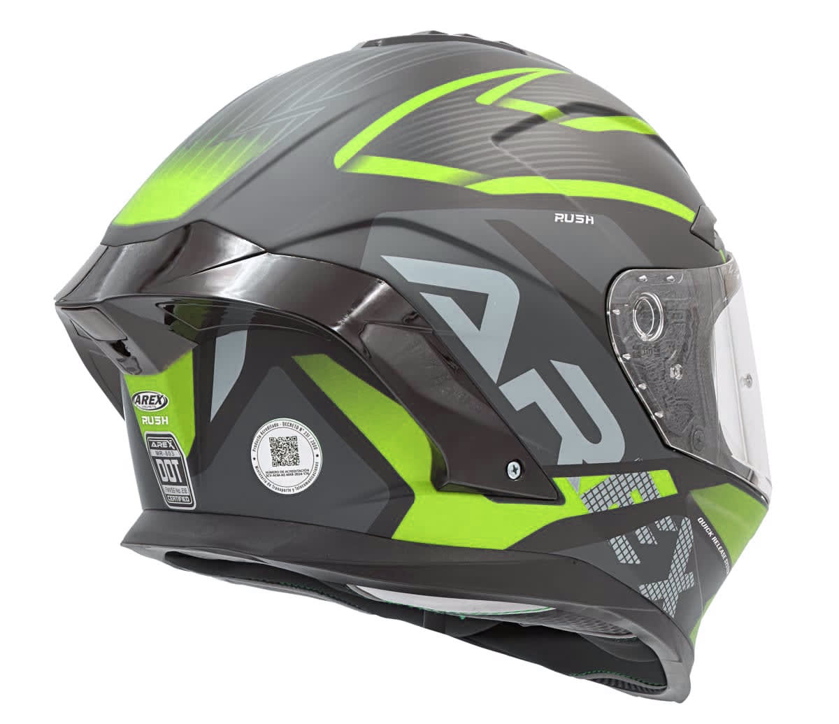 CASCO AREX MR-803 RUSH NEGRO MATTE AMARILLO4