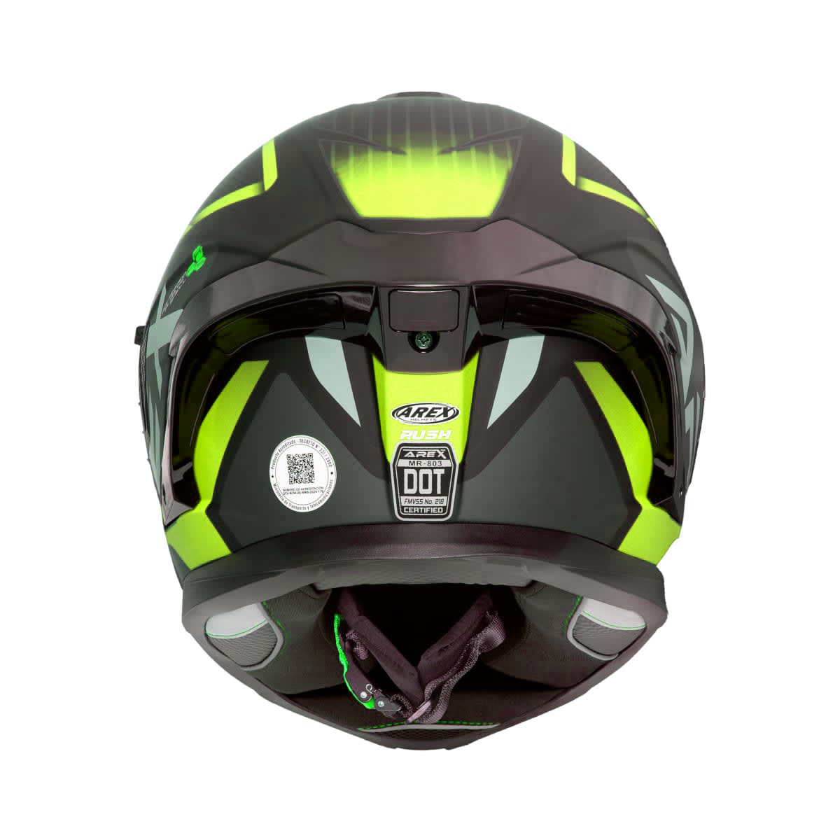 CASCO AREX MR-803 RUSH NEGRO MATTE AMARILLO5