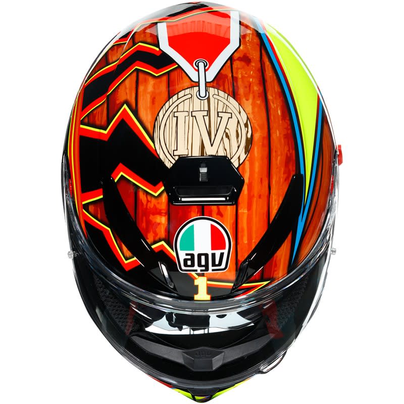 agv k3 mugello Rossi 2018 Helmet BK MOTOPARTS resistance thermoplastic material AGV K3 Rossi Mugello 2018