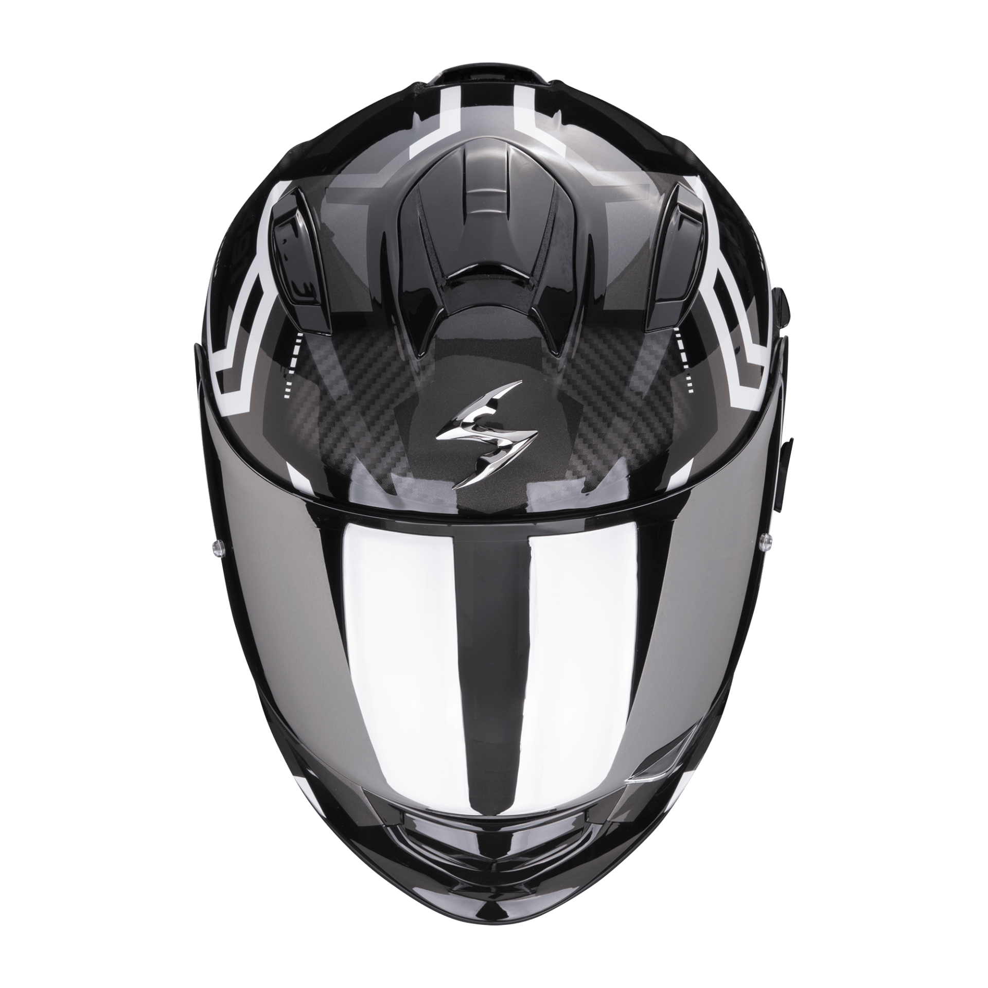 CASCO SCORPION EXO-491 SPIN NEGRO BLANCO | MR7 - Cascos, agv, motos