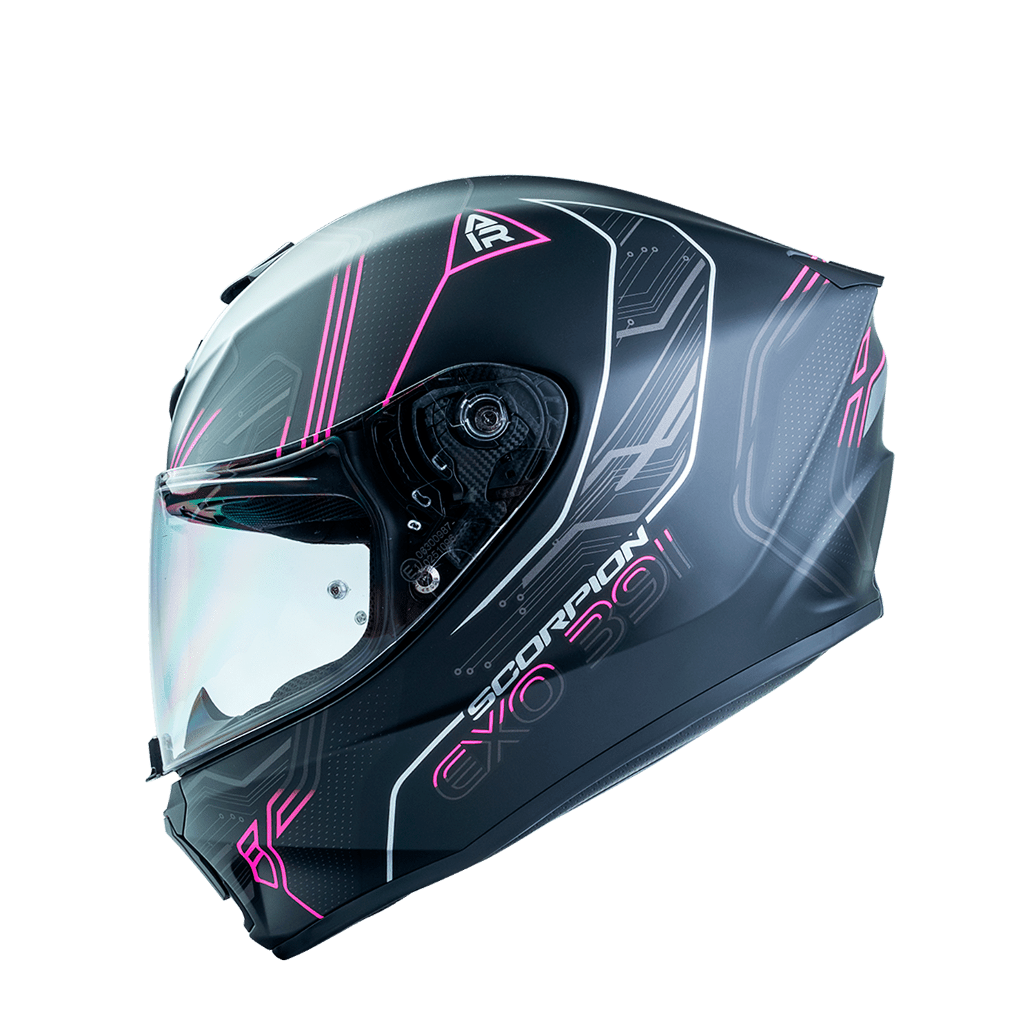 CASCO SCORPION EXO-391 SPADA NEGRO MATE FUCSIA | MR7 - Cascos, agv