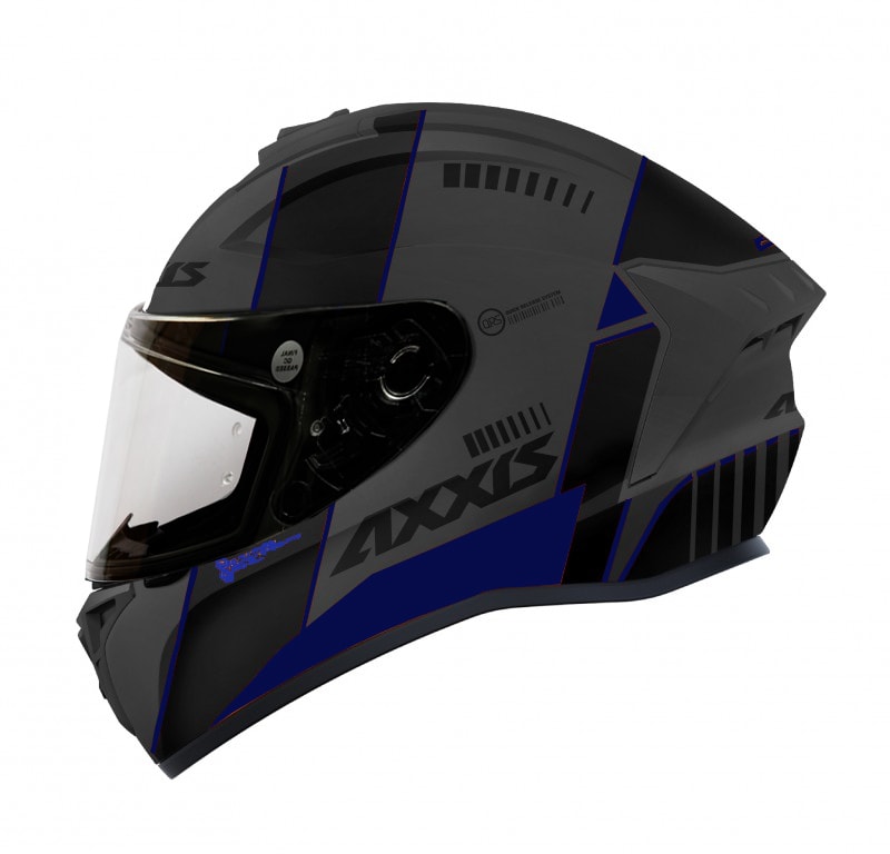 CASCO AXXIS DRAKEN MP4 NEGRO AZUL MR7 Cascos, agv, motos