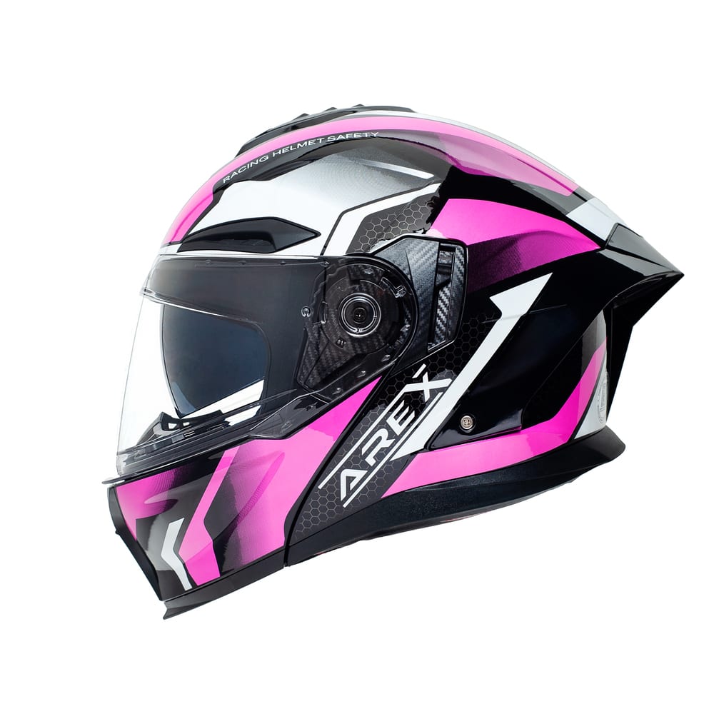 CASCO ABATIBLE AREX MR-903 SHOT BLANCO FUCSIA MR7 Cascos, agv