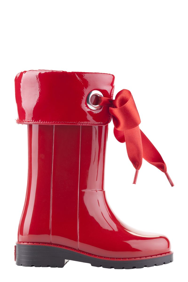 Bota Niña Campera Charol Rojo | Igor Shoes