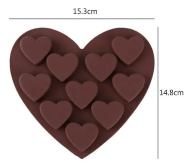 MOLDE SILICONA CORAZONES MINI