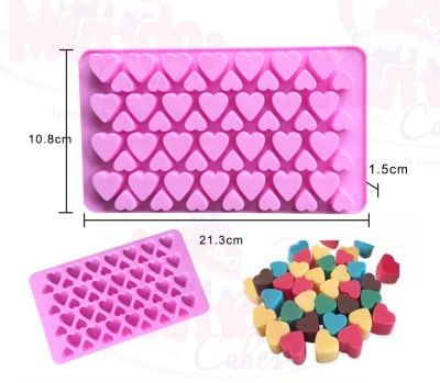 MOLDE SILICONA CORAZONES DECORACION 2
