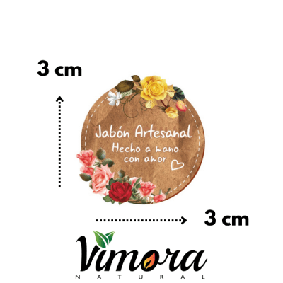 Etiqueta Jabón Artesanal 3 Cm (9 Unidades) JA21