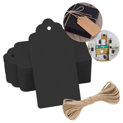 Etiquetas Kraft Negra con Amarras (50 Unidades)1