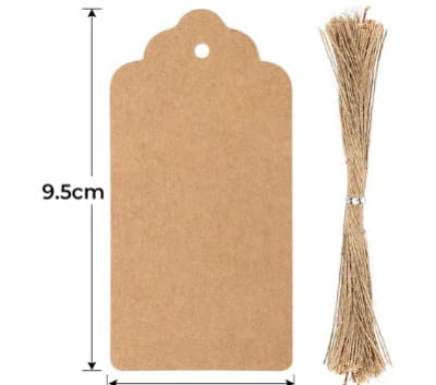 Etiquetas Kraft Negra con Amarras (50 Unidades)