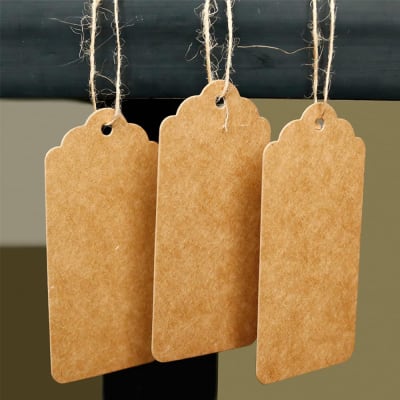 Etiquetas Kraft Café con Amarras (50 unidades)