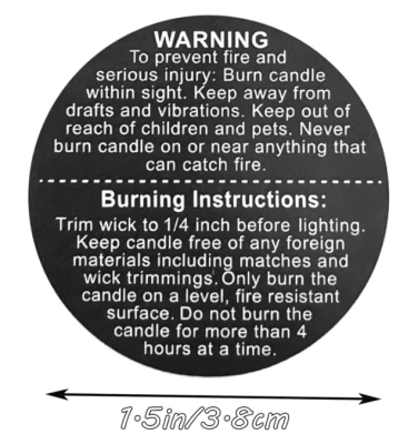 Etiqueta de seguridad para Velas (10 unidades)