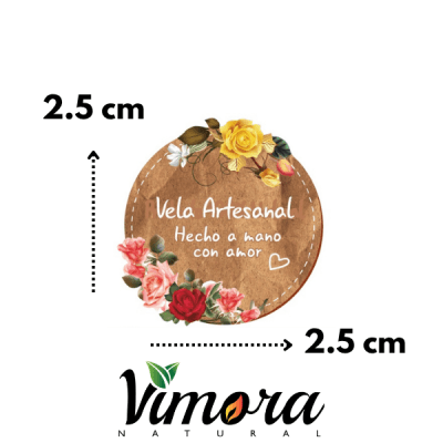 Etiqueta Vela Artesanal 2.5 Cm (9 Unidades) VA11