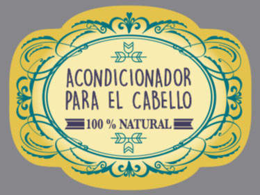 FM4 Etiqueta (X6) 5.0 x 3.8 Acondicionador Para el Cabello Natural