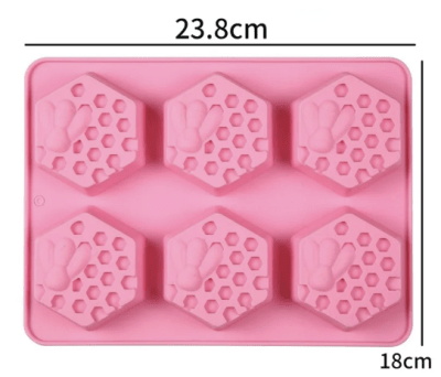 MOLDE SILICONA ABEJA HEXAGONAL1