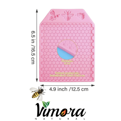 MOLDE SILICONA LAMINA PANAL ABEJA MAS 3 ABEJITAS