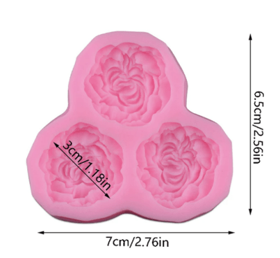 MOLDE SILICONA PEONIA DECORACIÓN
