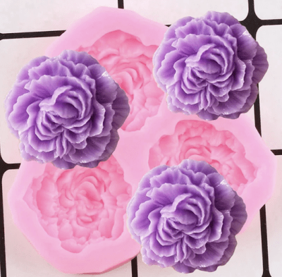 MOLDE SILICONA PEONIA DECORACIÓN