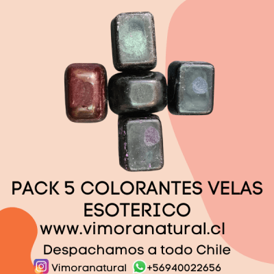 PACK 5 COLORANTES VELAS ESOTERICOS