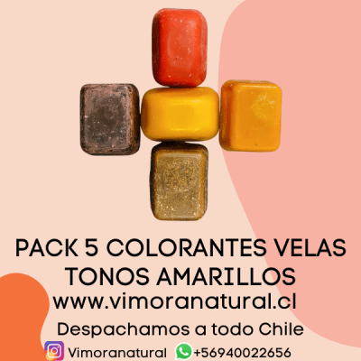 PACK 5 COLORANTES VELAS TONOS AMARILLOS