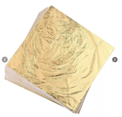 PAPEL DE ORO DECORACION 5 LAMINAS