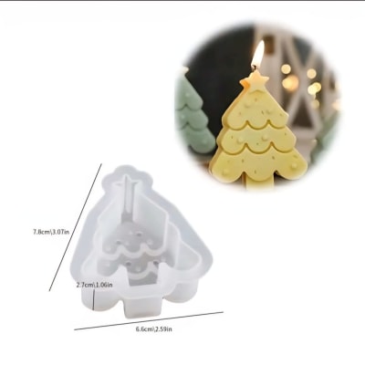 MOLDE SILICONA ÁRBOL DE NAVIDAD 2D