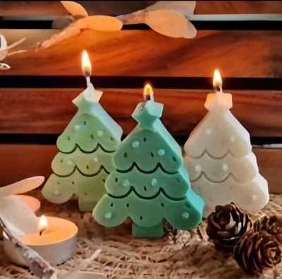MOLDE SILICONA ÁRBOL DE NAVIDAD 2D
