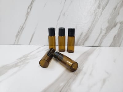 Envase vidrio Roll On 5 ml (Ambar)1