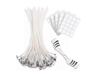 SET 100 PABILOS ENCERADOS + 100 PEGATINAS + FIJADOR METALICO