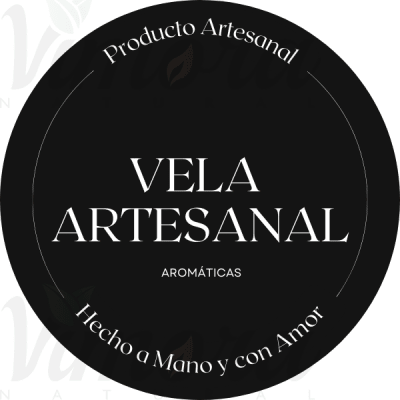 Etiqueta Vela Artesanal Negra 5 x 5 cm (6 Unidades)