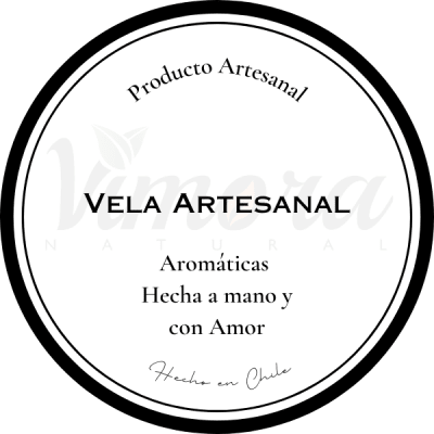 Etiqueta Vela Artesanal Blanca 5 x 5 cm (6 Unidades)