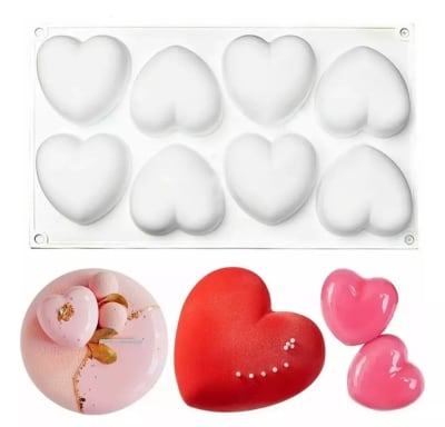 MOLDE SILICONA CORAZONES