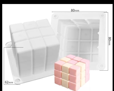 MOLDE SILICONA 9 CUADRADOS