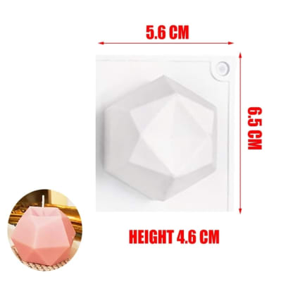 MOLDE SILICONA CUBO DIAMANTE 3D