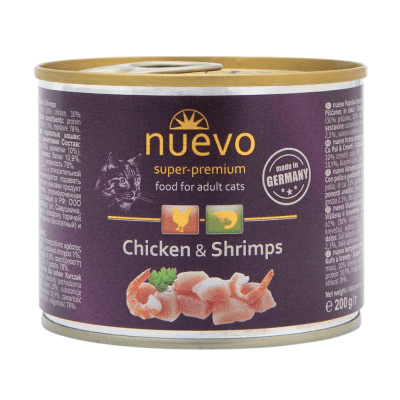 Nuevo SP gato adulto de pollo y camarones 200 gr