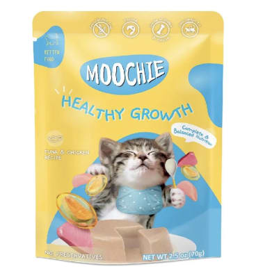 Moochie pate Healthy Growth with Atun y chicken 70 gr1