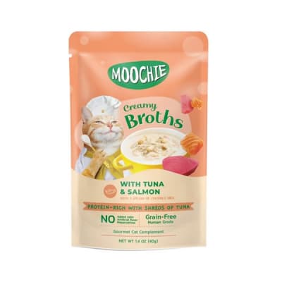 Moochie Creamy Broths tuna & salmon 40 gr