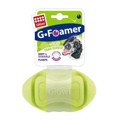 Gigwi foamer rugby ball green
