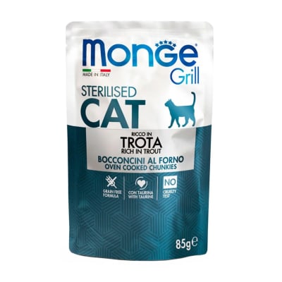 Monge Feline Grill adulto trucha 85 gr